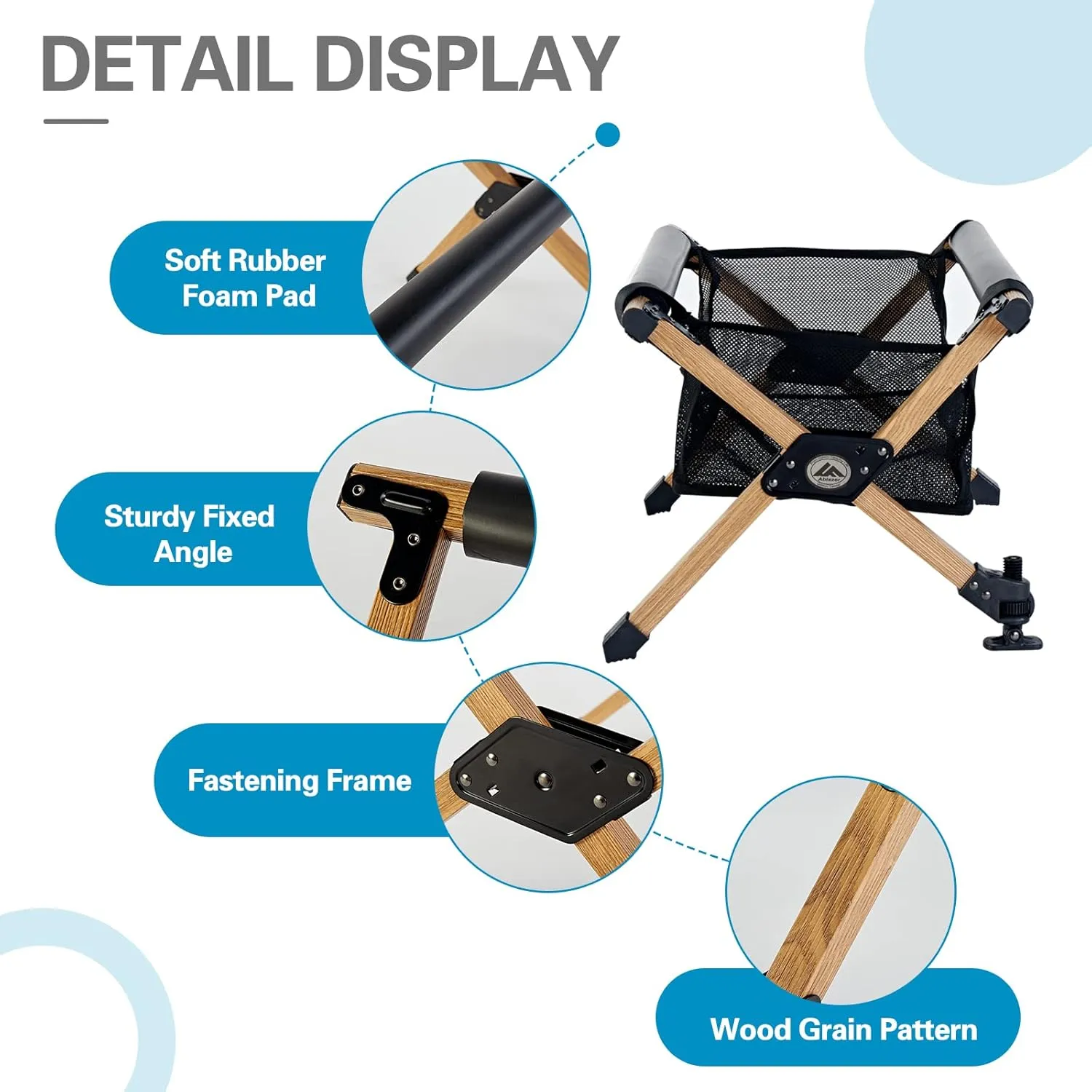 Ablazer Folding Cooler Stand with Carry Bag, Anti-Slip for Camping Hiking BBQ Cooking Picnic Outdoor, Light Weight Foldable Fridge Ice Box Holder