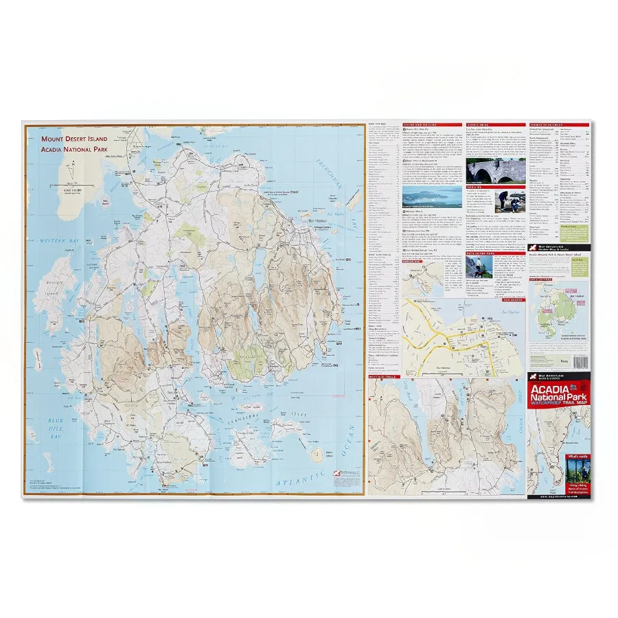 Acadia National Park Waterproof Trail Map