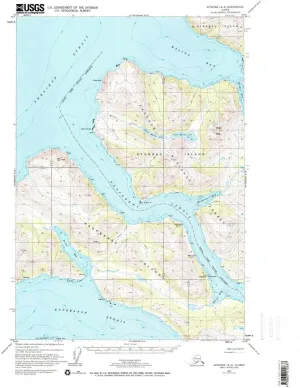 Afognak A 4 AK topo map, 1:63360 Scale, 15 X 15 Minute, Historical, 1952, Updated 1974, 21.6 x 18.1 in