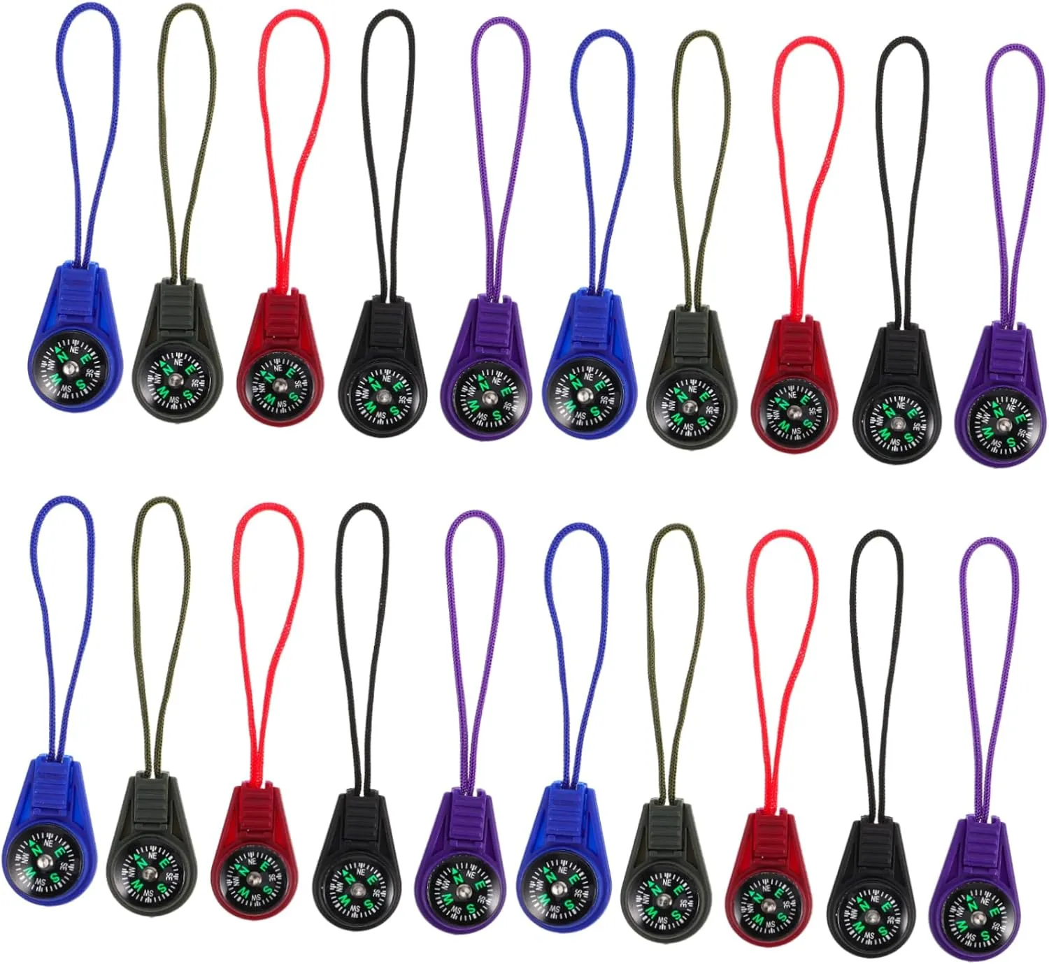 Alasum 50 Pack Outdoor Compact Compasses Plastic Compasses with Lanyard Ideal for Kids Hiking Backpacking and Camping
