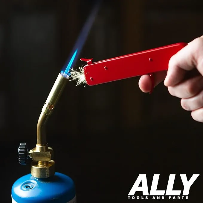 ALLY Tools 2 PC Pistol Rock Style Flint Striker with 12 Striker flints - Perfect as a Welding Striker, Flint Lighter, Camping Stove Striker, Torch Striker, Spark Lighter, Striker Lighter, and Striker