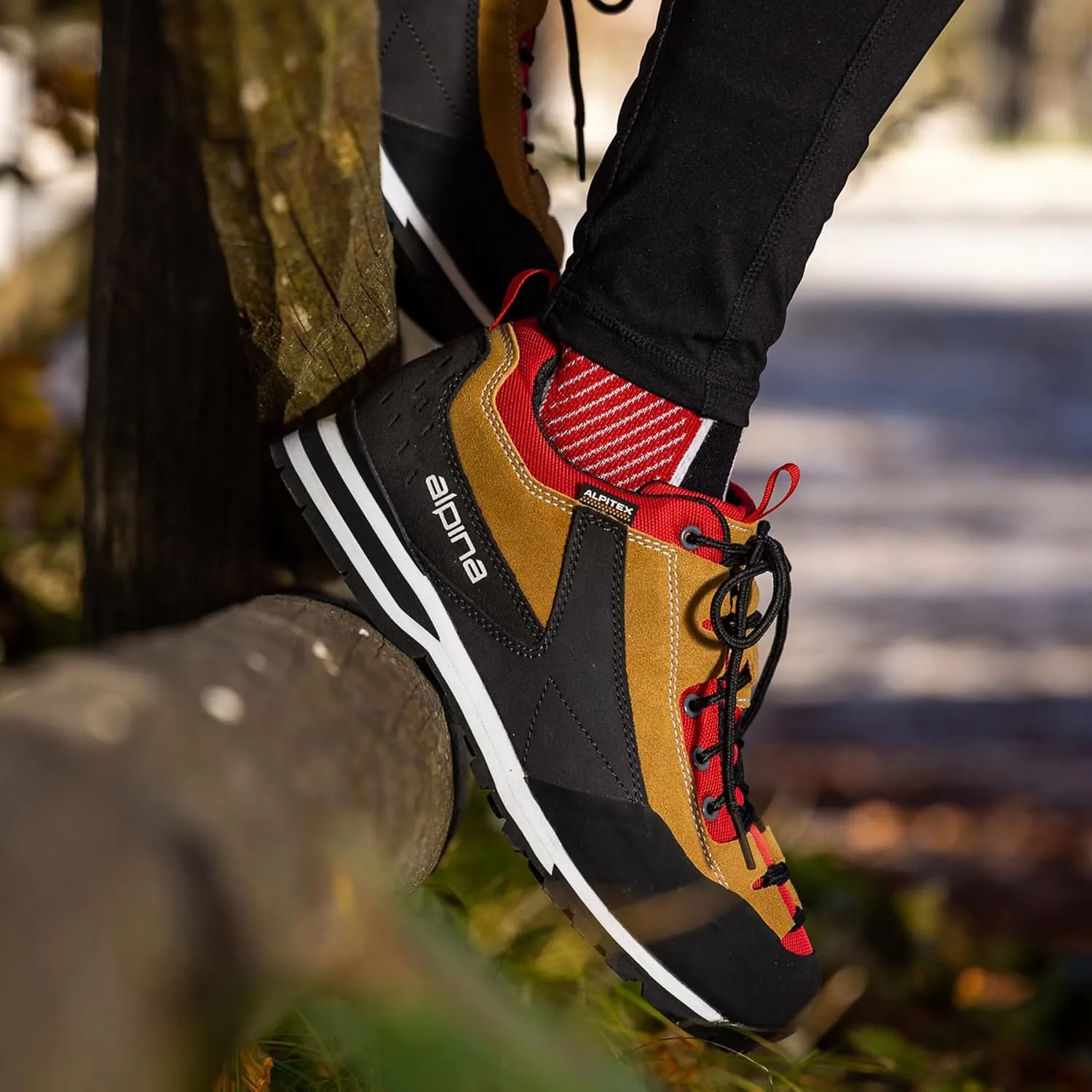Alpina Royal Men's Shoes | Hiking Waterproof | Urban Walking Working | Breathable | Vibram Slip Resistant Sole