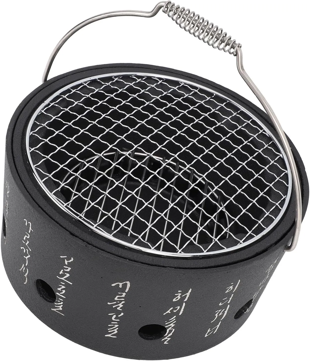 Aluminum Stainless Steel Multifunctional BBQ Stove, Korean Cooking Experience, Alcohol Fuel Charcoal Grill, Portable Handle Design, Suitable for Outdoor, Camping, Tea Making