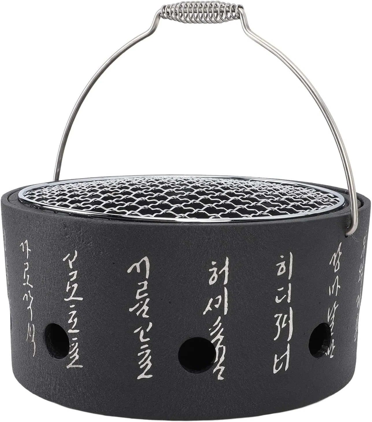 Aluminum Stainless Steel Multifunctional BBQ Stove, Korean Cooking Experience, Alcohol Fuel Charcoal Grill, Portable Handle Design, Suitable for Outdoor, Camping, Tea Making