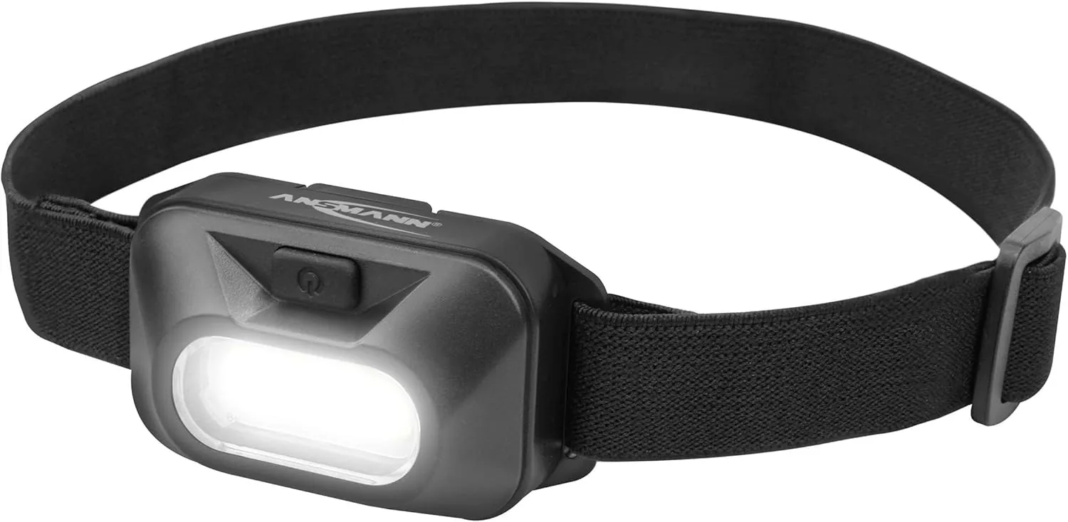 Ansmann LED Head Torch - LED Work Light with 125 Lumens - Headlamp LED Ideal for Cycling Running with Dog Jogging Fishing Hunting Climbing Workshop Bicycle Light Running Light HD120B