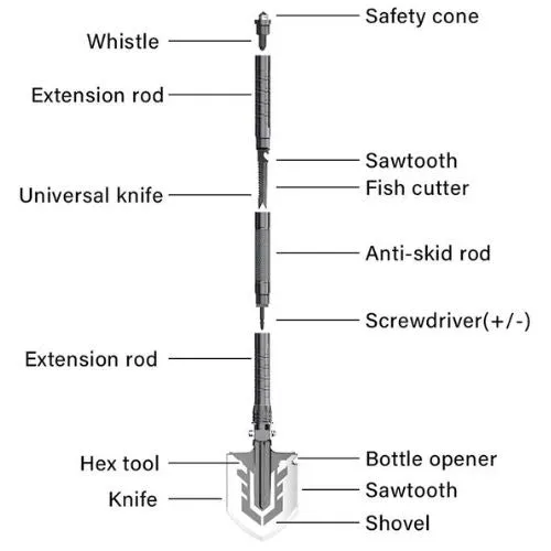 Anti-theft Smart Multifunctional Shovel