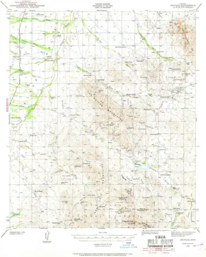Arivaca AZ topo map, 1:62500 Scale, 15 X 15 Minute, Historical, 1941, Updated 1969, 20.8 x 17 in