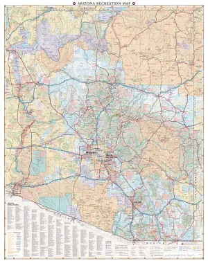 Arizona Recreation Wall Map Dry Erase Laminated Map – Wall Map, February 18, 2019
