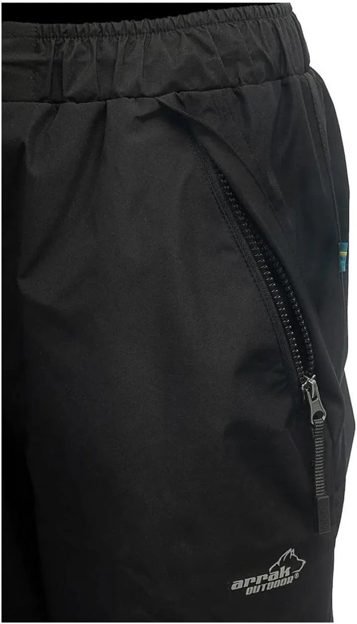 ARRAK OUTDOOR Technical Men Rain Pants, Men's Hiking Pants Athletic Rainproof Pant for Camping Hiking All Outdoor Activities