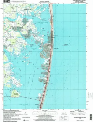 Assawoman Bay MD topo map, 1:24000 Scale, 7.5 X 7.5 Minute, Historical, 1997, Updated 2000, 26.8 x 22 in