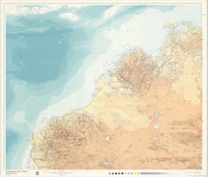 Australia NW Wall Map 1967