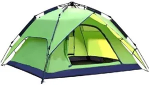 Automatic Camping Tent, 3-4 Person Family Tent Double Layer Instant Setup Protable Backpacking Tent for Hiking Travel (Color : Black) (E One Size)