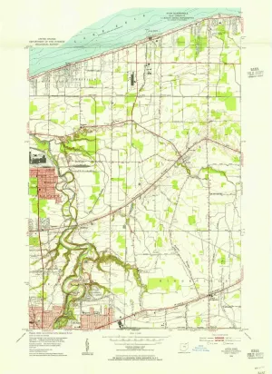 Avon OH topo map, 1:24000 Scale, 7.5 X 7.5 Minute, Historical, 1953, Updated 1955, 30.3 x 22 in