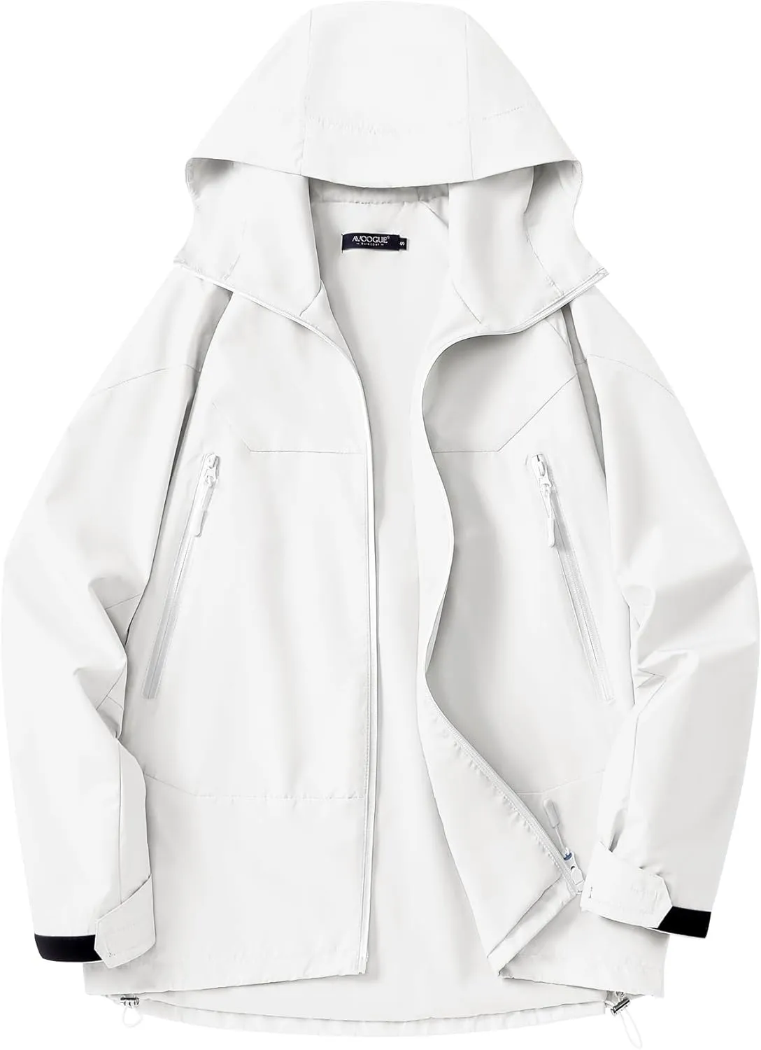 Avoogue Rain Jacket for Women Loose Fit Waterproof Lightweight Lined Rain Coat Hiking Windbreaker Jacket with Hood