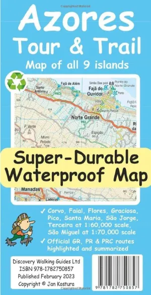 Azores Tour & Trail Super-Durable Map (2nd edition)