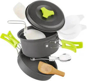 balacoo Outdoor Cookware Camping Accessories Camp Cookware Portable Pot Folding Tableware Outdoor Cooker Alloy