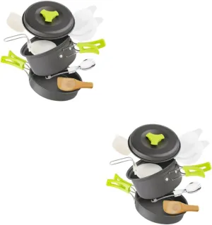balacoo Outdoor Cookware Camping Accessories Camp Cookware Portable Pot Folding Tableware Outdoor Cooker Alloy