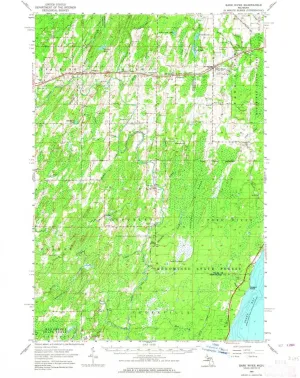 Bark River MI topo map, 1:62500 Scale, 15 X 15 Minute, Historical, 1963, Updated 1964, 21 x 17 in