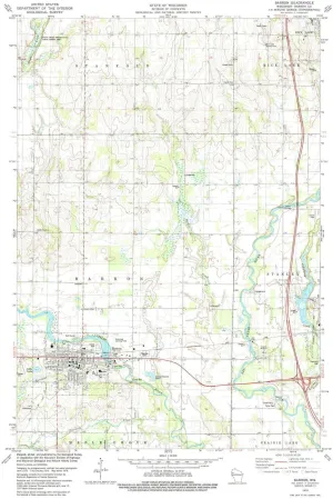 Barron WI topo map, 1:24000 Scale, 7.5 X 7.5 Minute, Historical, 1978, Updated 1979, 26.5 x 22 in