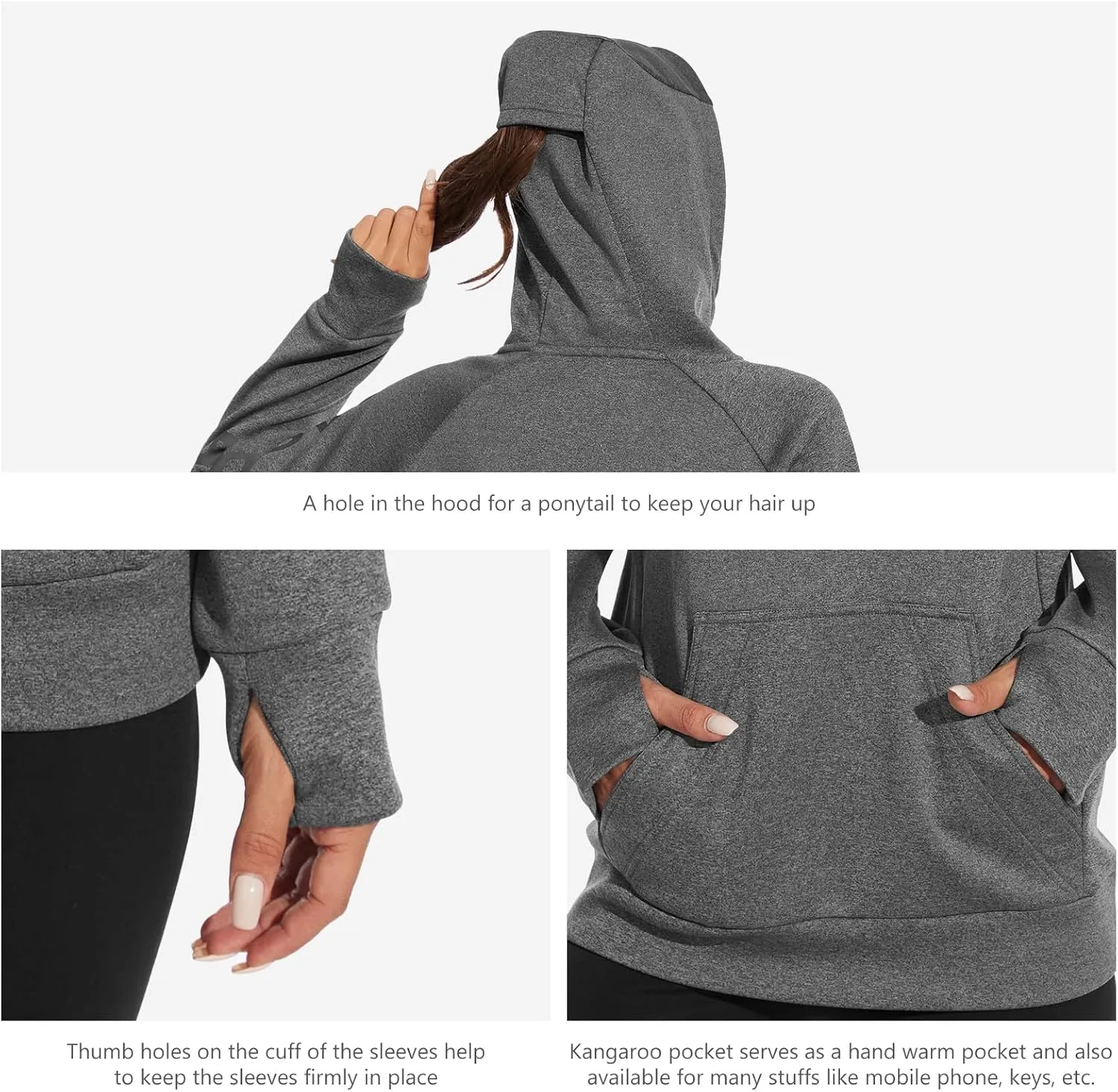 BASSDASH Women’s Fleece Fishing Hoodie with Neck Gaiter Water Resistant Performance Hiking Sweatshirt Pullover