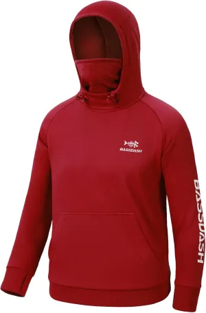 BASSDASH Youth Fishing Fleece Hoodie with Mask Water Resistant Kids’ Performance Sweatshirt FS18Y