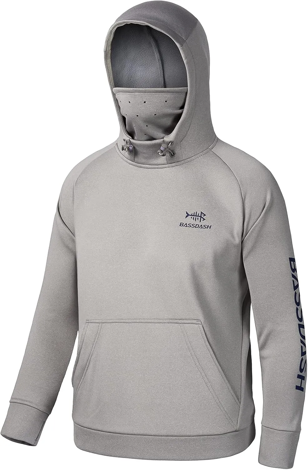 BASSDASH Youth Fishing Fleece Hoodie with Mask Water Resistant Kids’ Performance Sweatshirt FS18Y