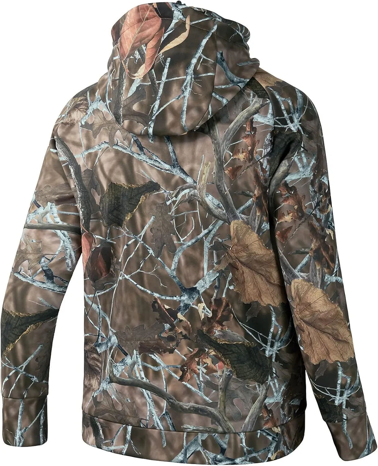 BASSDASH Youth Fishing Fleece Hoodie with Mask Water Resistant Kids’ Performance Sweatshirt FS18Y