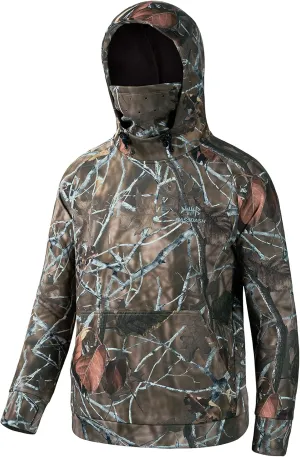 BASSDASH Youth Fishing Fleece Hoodie with Mask Water Resistant Kids’ Performance Sweatshirt FS18Y