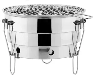 BBQ Grill Outdoor Practical Household Portable Stainless Steel Compact Folding Barbeque Grill Carryon BBQ Grill for Camping,Picnics, Backpacking, Backyards, Survival 28 * 21.5Cm, lsxysp