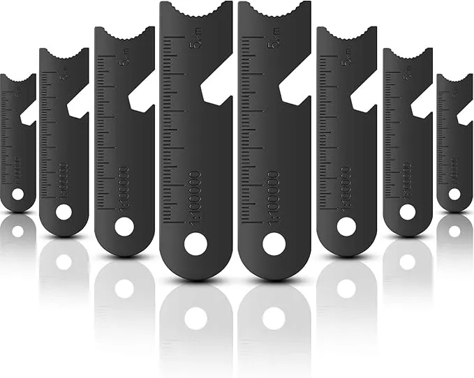 BBTO 10 Pieces Striker Scraper Ferrocerium Rod Scraper Steel Ferrocerium Rod Striker Flint Fire Starter with Keychain Ring for Survival Drilled, Emergency, Camping, Backpacking, Hiking, Bush-Craft,