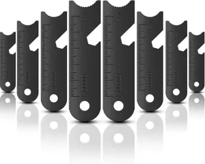 BBTO 10 Pieces Striker Scraper Ferrocerium Rod Scraper Steel Ferrocerium Rod Striker Flint Fire Starter with Keychain Ring for Survival Drilled, Emergency, Camping, Backpacking, Hiking, Bush-Craft,