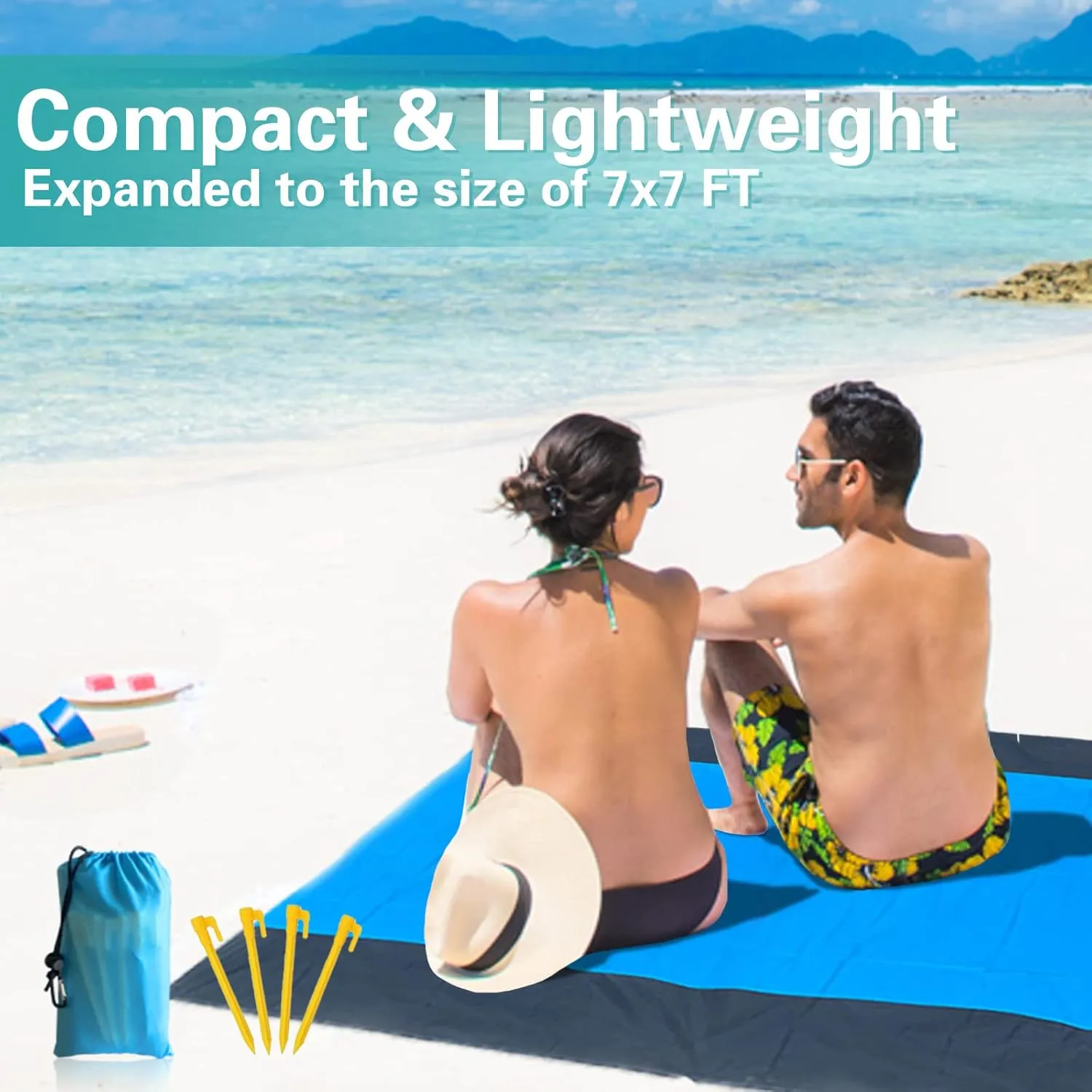 Beach Canopy Beach Tent Pop Up Shade 11X11 FT Portable Sun Shelter Extra Beach Blanket Stable Sun Protection with Carry Bag Easy Set Up for Family Outdoor Camping Fishing Backyard Picnics