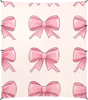 Beach Tent Bows on Pink Beach Canopy Outdoor Sun Shelter with Sandbags Sand Shovel Ground Pegs Stability Poles, Portable Sun Protection for Camping Picnic Fishing Backyard Family
