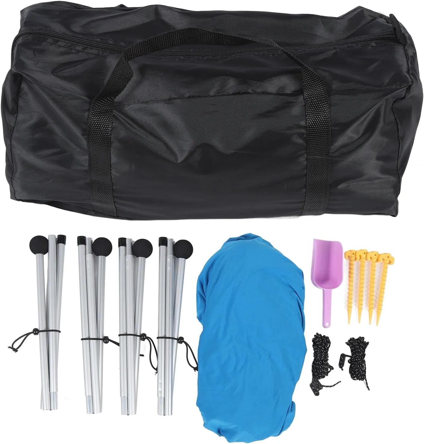 Beach Tent Sun Shelter, Quick Setup Beach Canopy UPF50  4 Poles with Carry Bag for Camping (300 * 300 * 200CM)