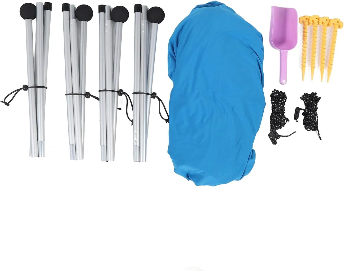 Beach Tent Sun Shelter, Quick Setup Beach Canopy UPF50  4 Poles with Carry Bag for Camping (300 * 300 * 200CM)
