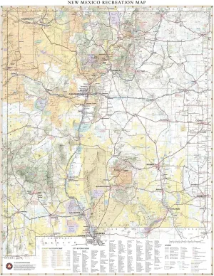 Benchmark Maps: New Mexico Recreation Wall Map - 26 x 33 inches - Art Quality Print on Polypropylene