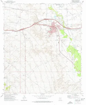 Benson AZ topo map, 1:24000 Scale, 7.5 X 7.5 Minute, Historical, 1973, Updated 1976, 26.9 x 22 in