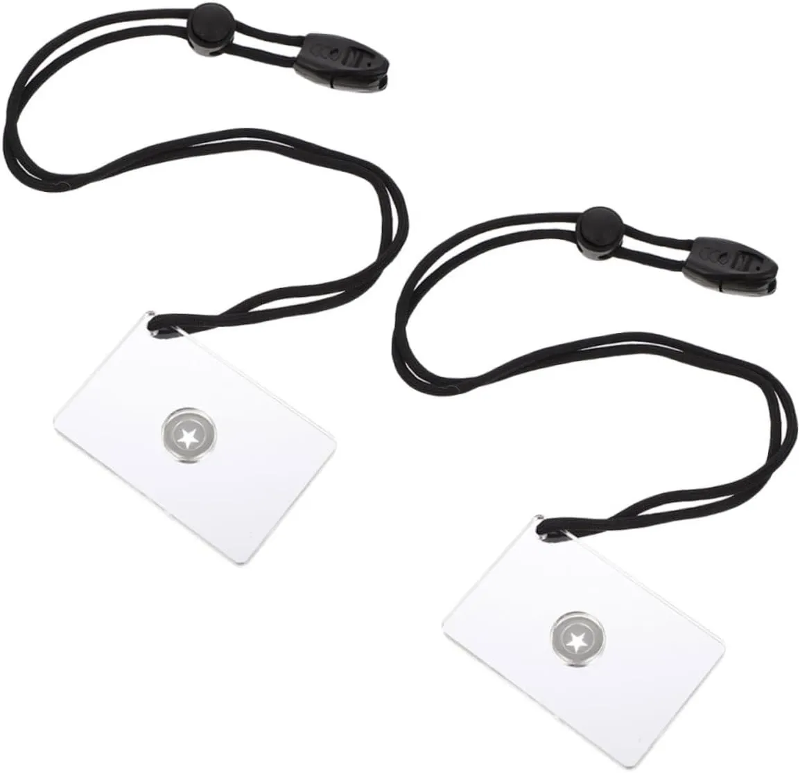BESPORTBLE 2sets Survival Mirror Camping Signal Reflective Outdoor Mirror Lanyards 2pcs*2