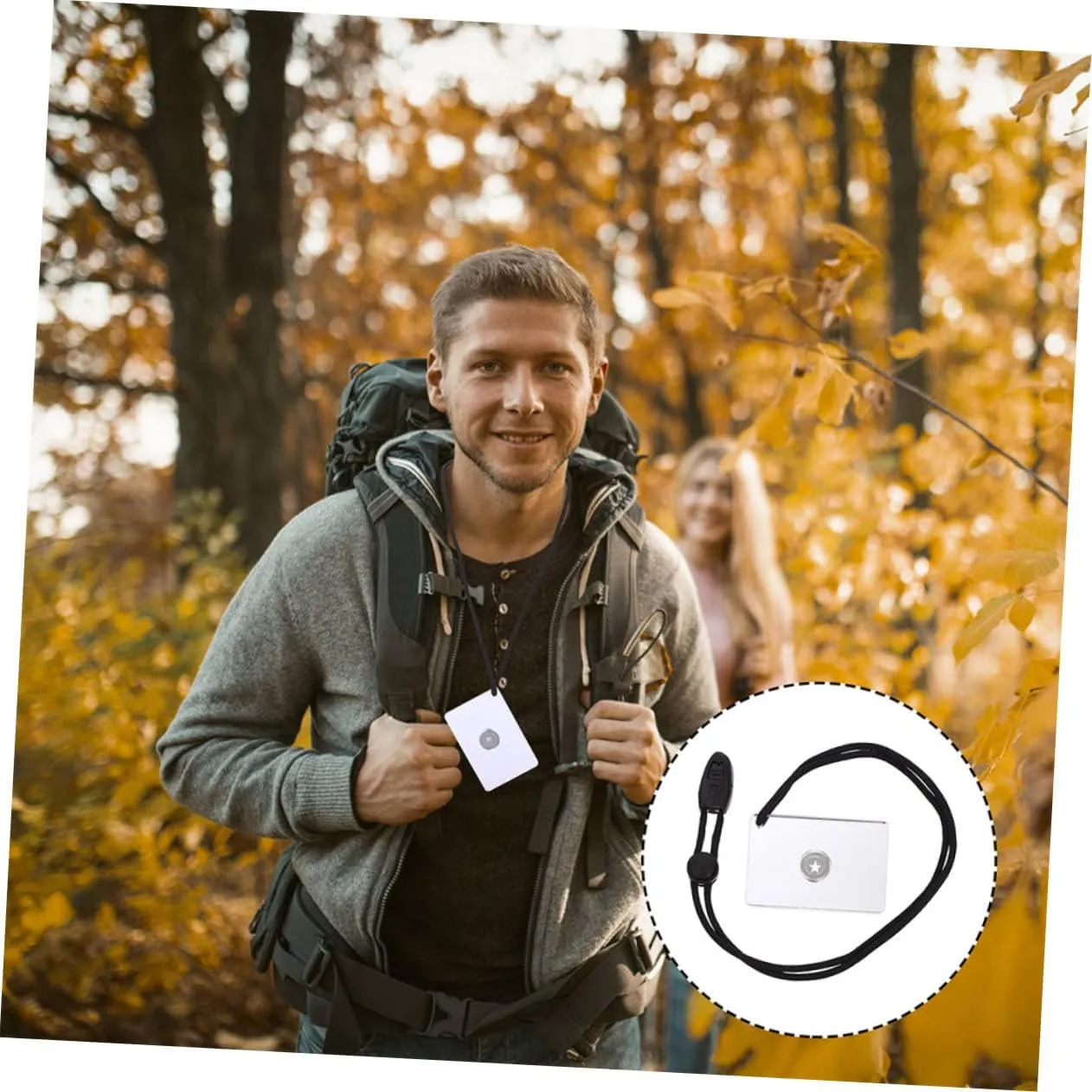BESPORTBLE 2sets Survival Mirror Camping Signal Reflective Outdoor Mirror Lanyards 2pcs*2
