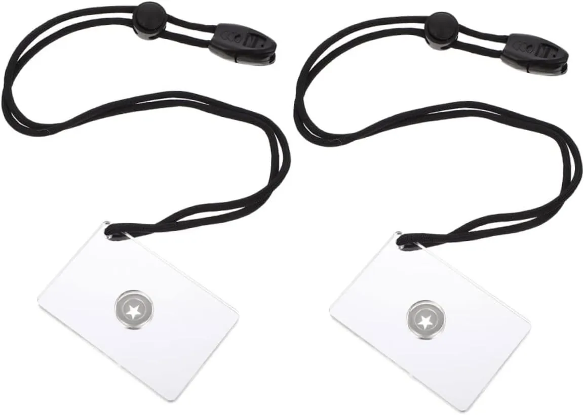 BESPORTBLE 2sets Survival Mirror Camping Signal Reflective Outdoor Mirror Lanyards 2pcs*2
