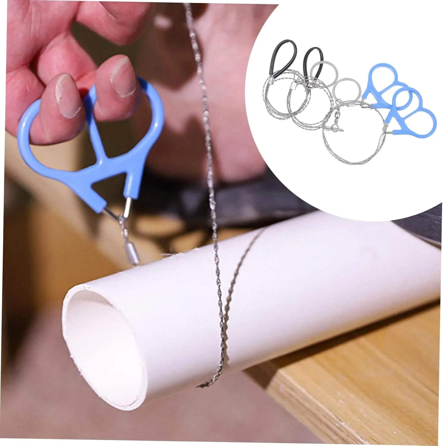 BESPORTBLE 3sets Emergency Wire Saws for Outdoor Portable Stainless Steel Ropes Chain Saws 3pcs*3