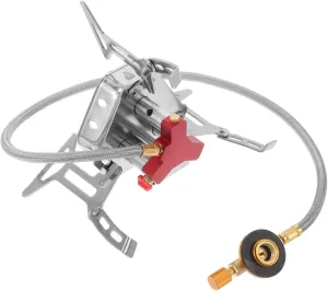 BESPORTBLE Stainless Steel Gas Camping Stove Portable Foldable for Fire Pit Cooking