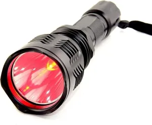 BESTSUN LED Red Light Flashlight,Powerful 1000 Lumens 350 Yard Long Range Red Hunting Flashlight Waterproof Red Tactical Torch for Astronomy Night Observation