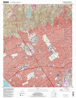Beverly Hills CA topo map, 1:24000 Scale, 7.5 X 7.5 Minute, Historical, 1995, Updated 1999, 26.9 x 21.5 in