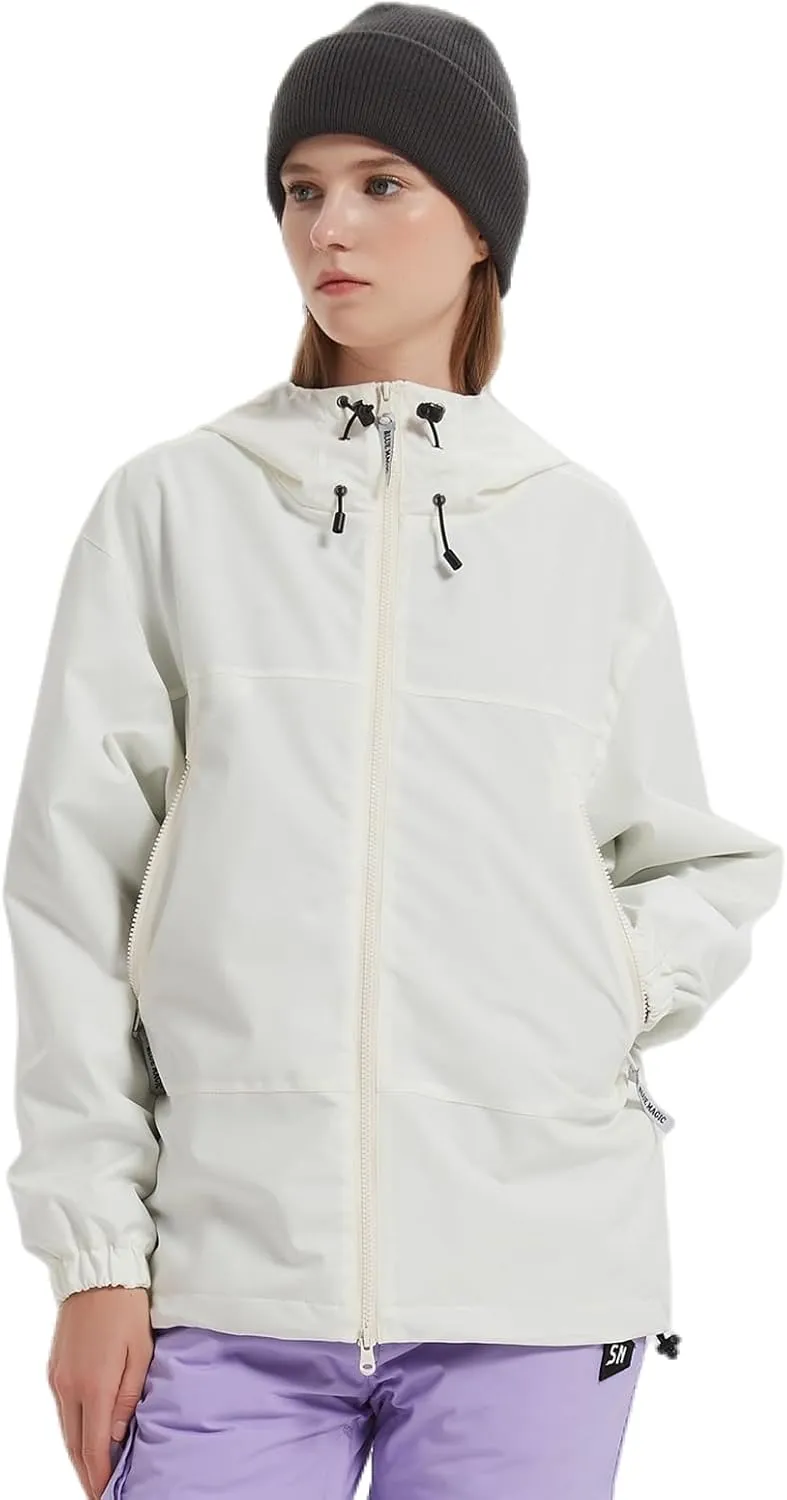 BGX Bluemagic Spring Women's Softshell Jacket with Hood Fleece Lined Warm Lightweight Waterproof Insulated Windbreaker