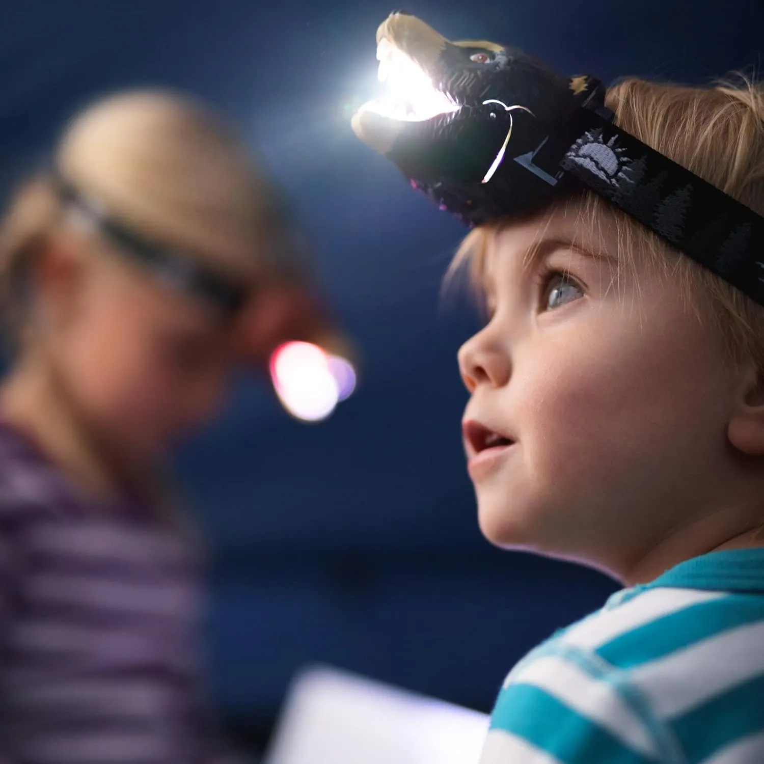 Big Discoveries Bear LED Headlamp - Bear Headlamps for Kids | Multiple Styles Available | Animal Toy Head Lamp Flashlight for Boys, Girls, or Adults | Head Light for Camping, Hiking, Party, or Reading