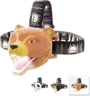 Big Discoveries Bear LED Headlamp - Bear Headlamps for Kids | Multiple Styles Available | Animal Toy Head Lamp Flashlight for Boys, Girls, or Adults | Head Light for Camping, Hiking, Party, or Reading