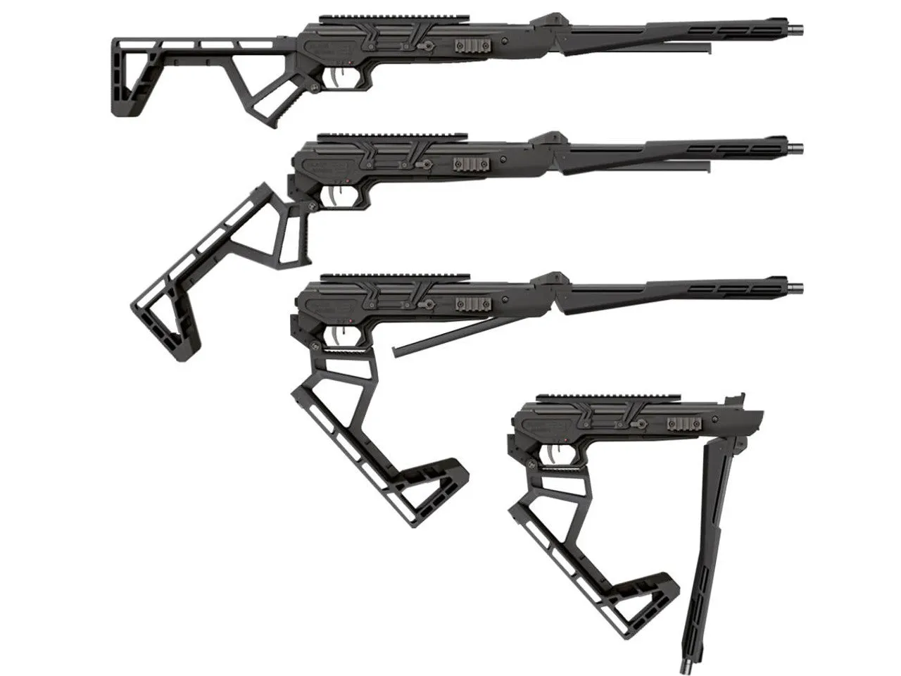 Black Bunker BM8 Breakbarrel Survival .22cal Pellet Airgun Rifle Black