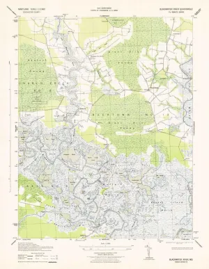 Blackwater River MD topo map, 1:31680 Scale, 7.5 X 7.5 Minute, Historical, 1943, 21 x 16.2 in