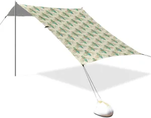 Blue Cicada Beach Canopy UPF50 Easy Setup Large Sun Shade with Sand Shovel for Camping Trips, Fishing, Backyard Fun or Picnics